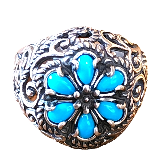 Sterling Silver Carolyn Pollack Relios Sleeping Beauty Turquoise ring si… - Picture 1 of 7